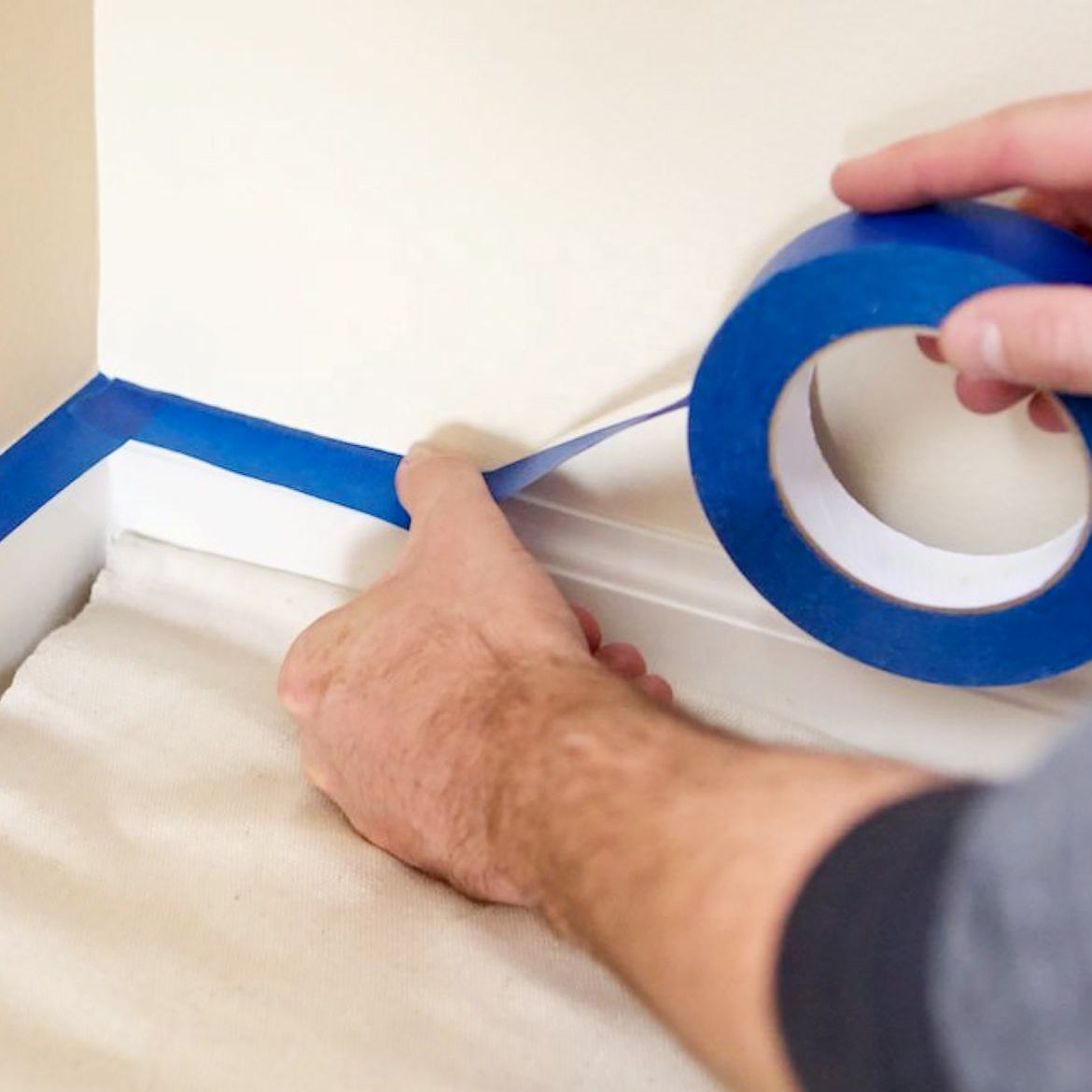 Blue Masking Tape Application