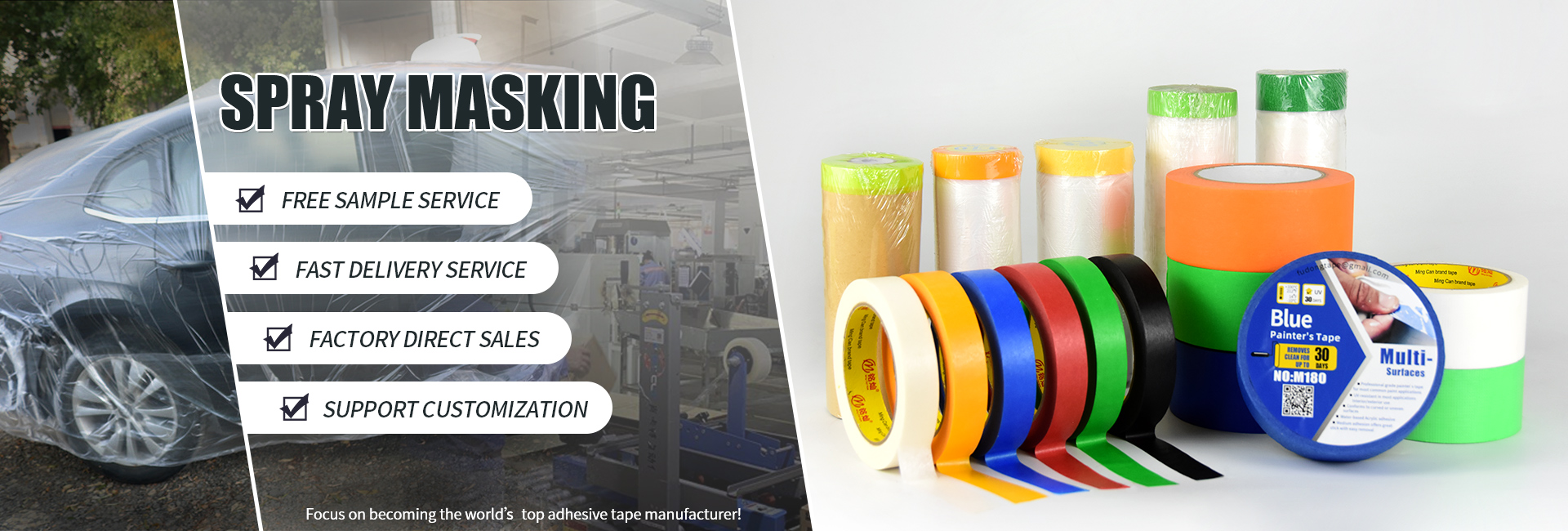 Automotive Masking Tape and Film Banner